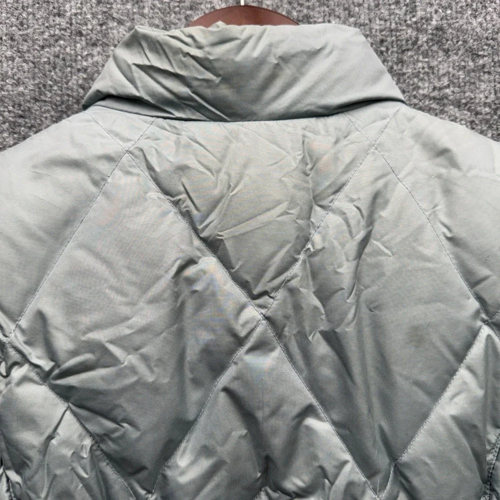 Eddie Bauer Premium Goose Down Vest Womens S Gray‎ Quilted Full Zip Outdoor